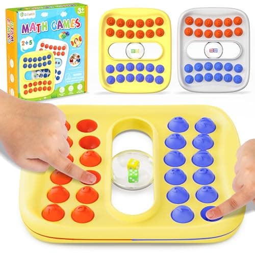 D-FantiX Number Pop Dice Math Games, Car Airplane Travel Essentials Kids