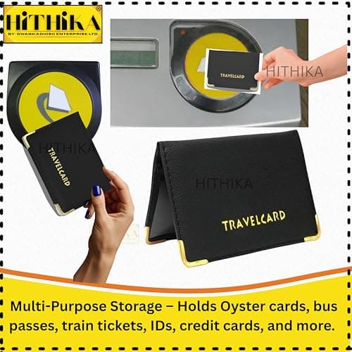 HITHIKA - New Leather Oyster Travel Card Bus Pass Holder Wallet Rail Card Cover CASE (Hot Pink) — view 6