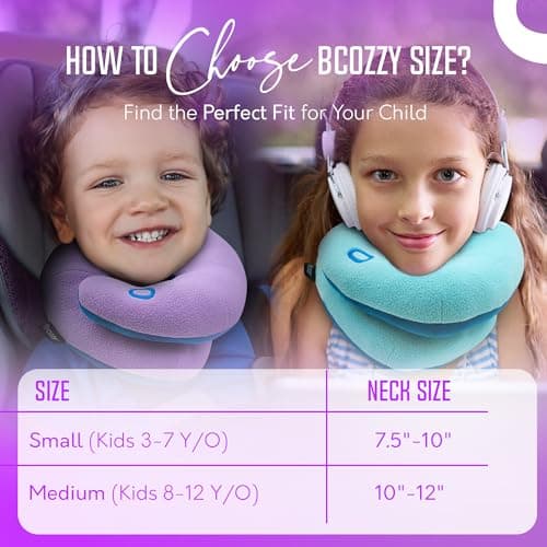 BCOZZY Kids Travel Neck Pillow (8-12 Y/O), Head & Chin Support, Navy — view 6