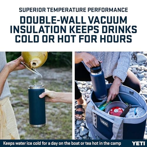 YETI Rambler 26 oz (769 ml) Water Bottle with Chug Cap, Charcoal — view 4