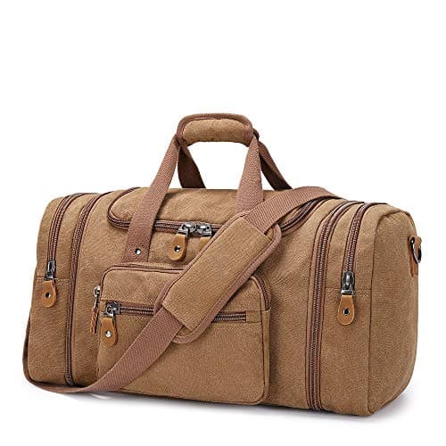 Gonex 60L Expandable Canvas Holdall for Men, Travel Duffle Overnight Bag — view 4