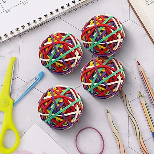 Rubber Elastic Bands Office Thick Large Colored Rubber Band Ball For Packing Document Organizing Office And Home 120 Pcs — view 5