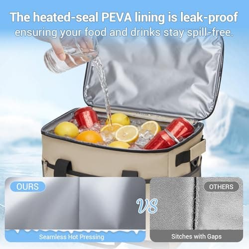 Kono Cool Bag Collapsible Soft Cool Box Insulated Large Lunch Bag — view 4