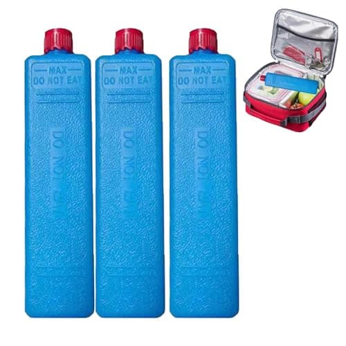 Air Conditioner Ice Packs, 3pcs Freezer Blocks For Cooler Bags, Reusable Lunch Box Ice Packs, Long-Lasting Cooling Accessories For Camping Fishing Breastmilk Storage Beach Road Trip Picnics Outdoor