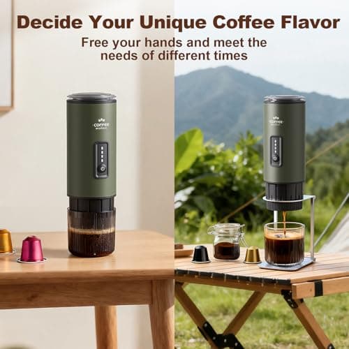GVODE Portable Coffee Machine with Battery, 20 Bar Espresso Machine 3-in-1 — view 4