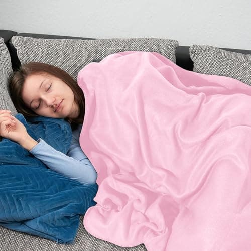 10 Pack Fleece Blankets Bulk, Soft Cosy Fluffy Throw for Sofa, 127 x 152 cm — view 6