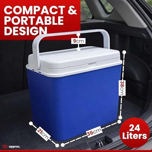 Unibos | 24L Insulated Cool Box – Lightweight Portable Ice Cooler With Handle & Lid – Durable Food-Grade Plastic – Keeps Food & Drinks Hot Or Cold – Ideal For Camping, BBQ, Travel, Outdoor (24L) — view 4