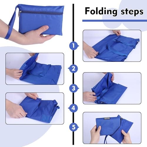 AOTIAN Reusable Grocery Bag, Foldable Shopping Tote Bag with Zipper Closure — view 4