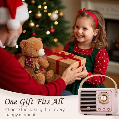 Retro Bluetooth Speaker,Birthday Gifts for Teenage Girls,Pink Room Decor — view 5