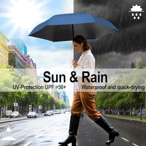 Copulan Mini Travel Umbrella, UPF 50+ Compact Fits in Purse — view 6