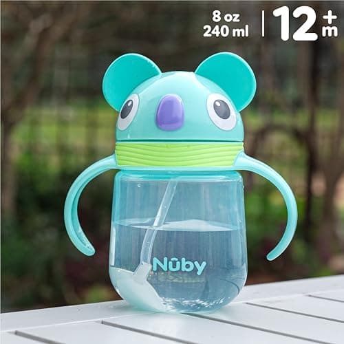 Nuby Character Cup Toddler Water Bottle, 240ml, 6M+, Koala — view 5