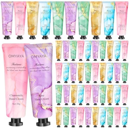 Hand Cream Gift Set 50pcsx30ml, Non-greasy Fast-absorbing Mini Hand Lotion for Very Dry Cracked Hand Moisturizer Travel Size Hand Cream Party Favors Bulk Gifts for Women Men Christmas Birthday