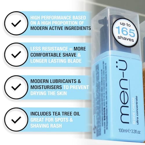 men-ü tube Ultra-Concentrate Formula High Performance Vegan Shaving cream for Men 15ml tube great for travel and trial upto 20 shaves — view 4