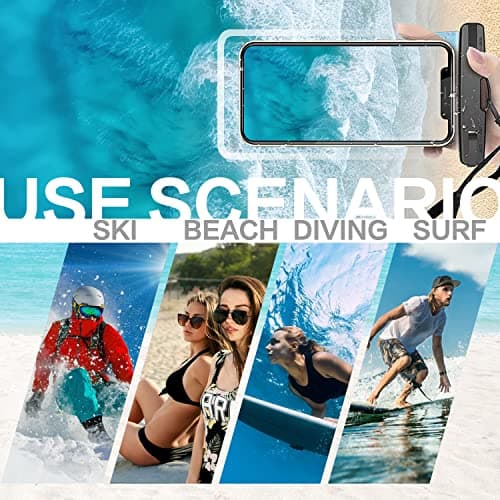 Laizego Waterproof Phone Pouch, 2 Pack Universal IPX8 Waterproof Phone Case for Swimming, Underwater Phone Dry Bag for iPhone 17 16 15 14 13 Pro Max Plus XS, Samsung S26 S25 S24 up to 7" white — view 5