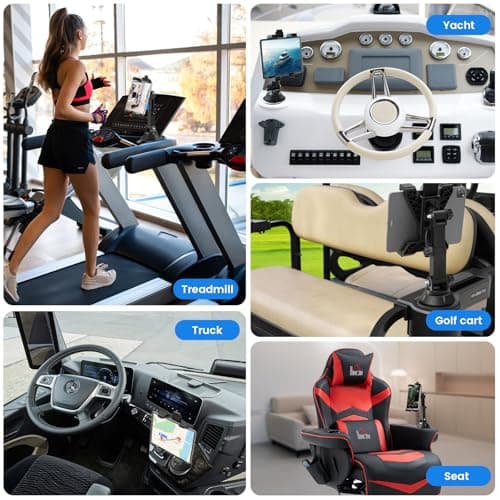 OHLPRO Cup Holder Car Tablet Mount for Truck, Universal iPad Holder for 7-11" iPad Pro Air Mini, Galaxy Tab, Adjustable Arm, Extendable & Flexible Car Mount for Road Trip Essentials,Travel Accessories — view 4