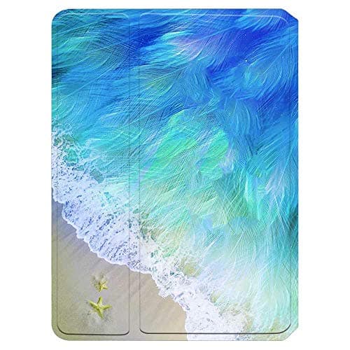 FINDING CASE Fit Amazon Kindle (8th Generation) 2016 Leather Cover - PU Flip Leather Smart Lightweight Shell Stand Cover Case for Kindle (8th Generation) 2016 (feather beach) — view 3