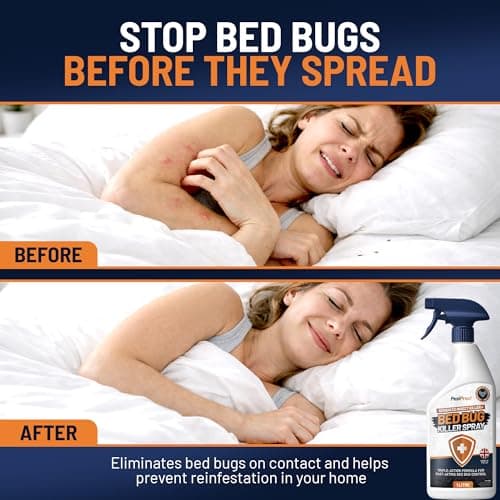 Bed Bug Killer Spray - Made in The UK (1L Bottle) Bed Bug Spray Quickly Kills Bed Bugs at All Life Stages, Long Lasting Carpet Bug Killer Spray Protection Bed Bug Spray for Mattress and Bed Frames — view 4