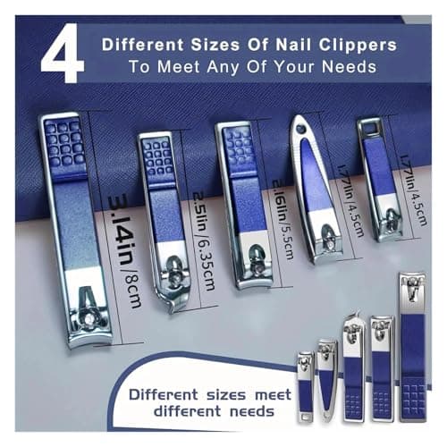 30pcs Professional Stainless Steel Nail Clipper Set Green Nail Tools Manicure Pedicure Set of 30pcs Travel Grooming Kit(Black 30pcs Set) — view 4