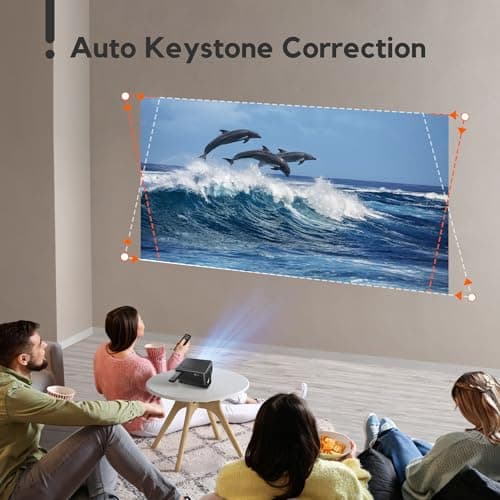 AKIYO O1 Mini Projector, Ultra-Portable 360° Rotating Auto Keystone 15000LM — view 6