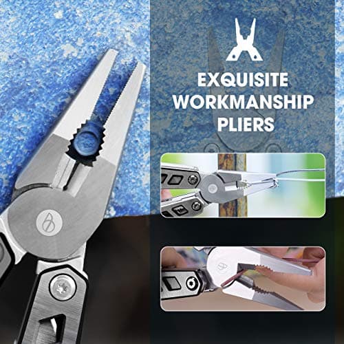 BIBURY Multitools,Multi-Tool Pliers with Rope Cutter,Can Opener,Screwdriver — view 2
