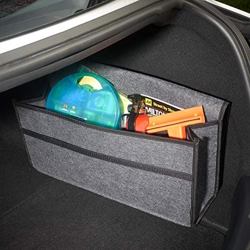Vinsani Car Boot Organiser Bag Anti Slip Foldable for Boot Storage Case Tool Bag Carpet Solution Interior Declutter Tidy Bag Organisers Tools - Suitable for All Vehicles - Grey Large — view 3