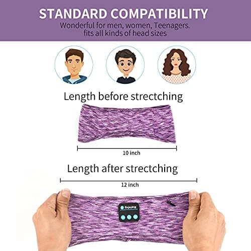 SKYEOL Sleep Headphones Headband Bluetooth Music Sport Headbands for Men Women Teens Yoga Workout Fitness Relax Travel — view 2