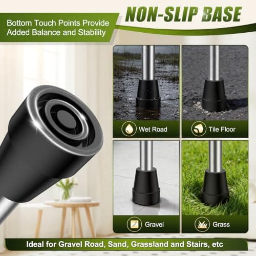supregear Rubber Ferrules (4-Pack), 19mm Replacement Rubber End Caps for Walking Cane & Sticks Foot Pad Accessory, Black — view 5