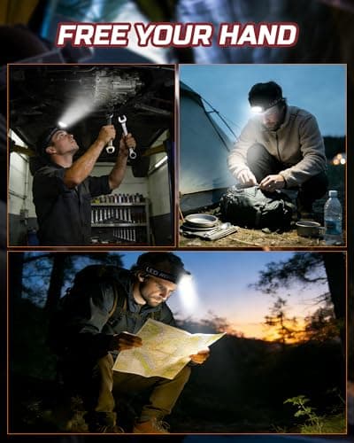 Lichamp Camping Headlamp Flashlight 4 Pack, Outdoor Battery Powered Head Lamp Gear for Running, Reading, Hiking, Walking, Climbing, Fishing, Hunting, Jogging, Headlight Multipack for Adults, Kids — view 6