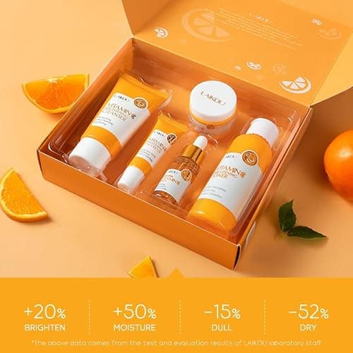 LAIKOU Vitamin C Skincare Set for Radiance & Anti-Aging, 5Pcs Travel-Size — view 5