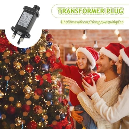 GAOHOU 2Pcs 31V 3.6W Power Supply Adapter Transformer Plug for LED Fairy Light Festival Decoration Light Waterproof IP44 Vertical — view 6
