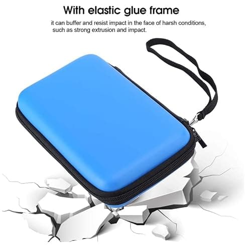 SILCOSTAR Carry Travel Storage EVA Hard Protective Case Cover for 2DS XL Console / 3DS XL & Accessories with Double Zipper and 8 Game Holders for 2DS XL / 3DS XL Game (Blue) — view 5