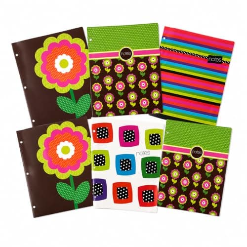 Pretty Folders with Pockets - 6 Pk Kawaii Folders Cute Plastic Poly Girls — view 3