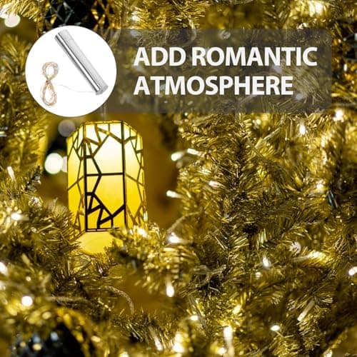 PAMINGONO LED Copper Wire Bottle Light String 20 Warm White LEDs Decorative Lamp with Electroplated Cork for Home and Party Decoration — view 6