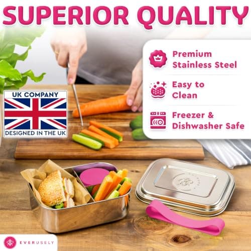 Stainless Steel Bento Box & Condiment Container - Dragonfruit, 27oz / 0.8 L — view 2