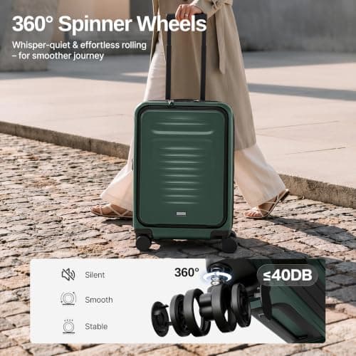 COOLIFE Cabin Suitcase with Laptop Compartment, Expandable Layer 56x40x25cm — view 5
