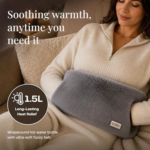 Wearable Hot Water Bottle Belt 1.5L – Period Pain Relief for Cramps, Endometriosis & Back Pain – Wrap Around Heated Belt with Hand Warmer Pocket – Adjustable & Washable — view 4