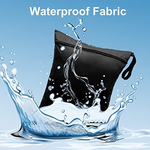 2Pcs Wet Dry Bags 11.6x13.8 inch Wet Dirty Laundry Bag Waterproof Dry Wet Bag Cloth Nappy Wet Bags Changing Bag Organiser Pouches Cloth Diaper Bag for Babies Swimming Camping Travel Gym Workout Beach — view 2