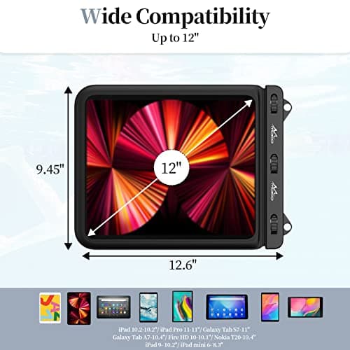 MoKo Waterproof Tablet Case with Foldable Stand, up to 12 Inches — view 4