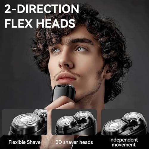 ENCHEN Mini Portable Electric Shaver - Rechargeable USB Type-C Beard Razor, Magnetic Blade, Waterproof Double Flex Head Razor for Wet and Dry Shaving, Instant Men Face Grooming Shavers — view 2