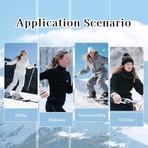 Feelorna Waterproof Ski Gloves for Women, Winter Plush Lining Thermal Touchscreen Gloves with Zip Pocket, Windproof Anti-slip Warm Snow Glove for Skiing Bike Motorcycle Cycling (pink) — view 6