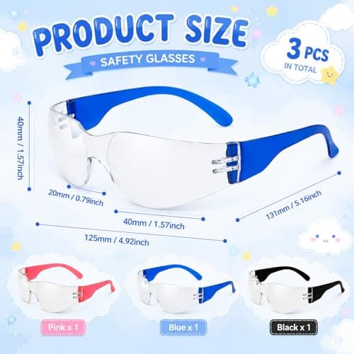 PRVCFZ 3 PCS Protective Goggles, Windproof Eye Gear for Cycling, Lightweight and Comfortable, Suitable for Outdoor Activities and Daily Use — view 2