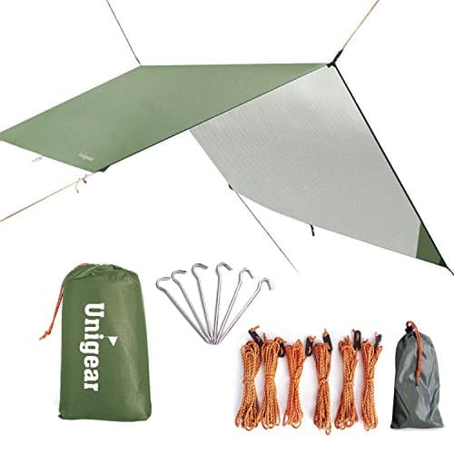 Unigear Camping Tarp Waterproof Rain Fly, Lightweight Tent Shelter Canopy