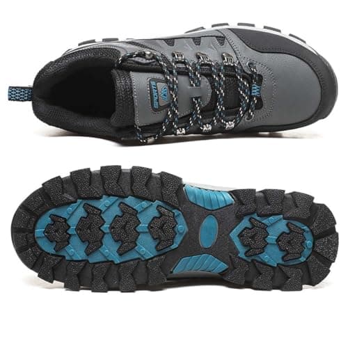 HYDLONGR Men's Women's Lightweight Waterproof Anti-Slip Hiking Shoes Travel Camping Shoes Walking Shoes Four Seasons Grey 10 UK — view 6