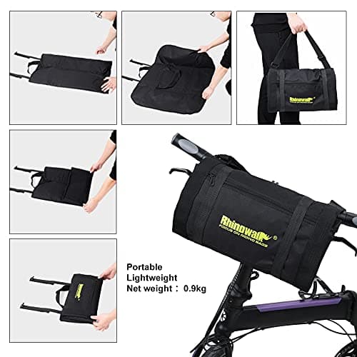 Rhinowalk Folding Bike Bag for 20 inch Folding Bikes - Waterproof Bicycle Travel Carrying Case Outdoors Bike Transport Bag for Cars Train Air Travel (Black 20inch) — view 6