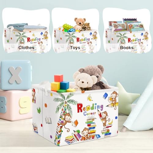 Clastyle 36L Kids Laundry Basket Learning Clothes Toys Storage Box — view 5