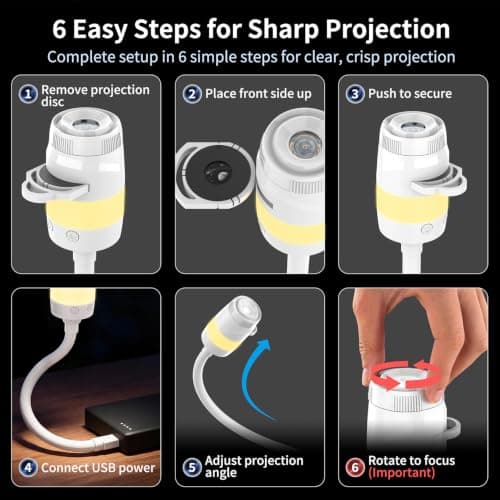 Galaxy Projector Night Light, 5D Holographic Star Projector with 13 Films — view 4