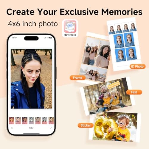 HPRT CP4100 4x6 Portable Photo Printer with 108 Sheets+2 Ribbons, Wi-Fi — view 3
