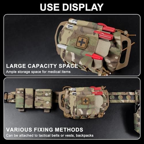 Tactical First Aid Empty Pouch IFAK Storage Bag for Outdoor Sport — view 6