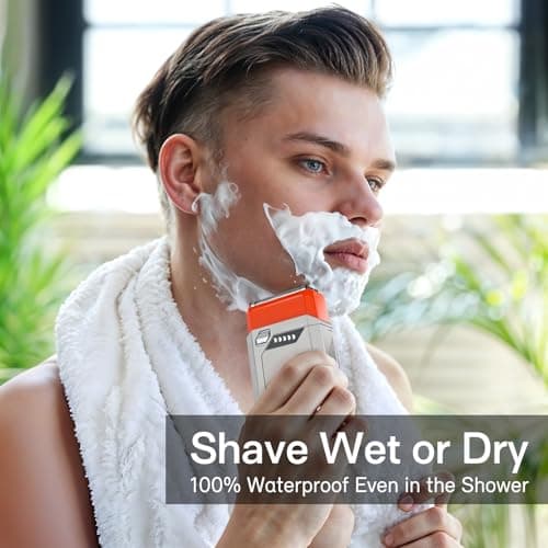 Foil Shaver, Compact Electric Razor for Men, USB-C Rechargeable, Waterproof & Cordless Face Shaver with Travel Case – Portable Grooming Kit for Travel & Daily Use — view 5
