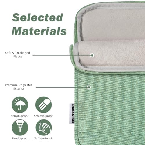Dadanism 6-7 Inch Universal Padded Sleeve for eReader, Matcha Green — view 3